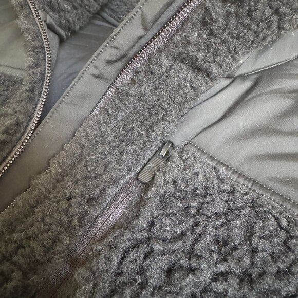 Lululemon Black Textured Fleece Full Zip Jacket - Picture 10 of 15